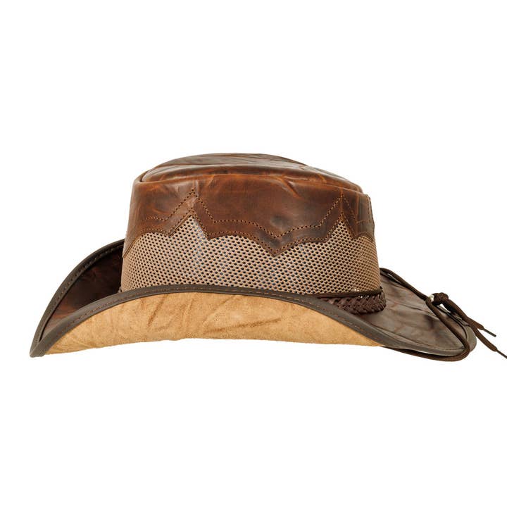 American Hat Makers – Engroshandel Cowboyhat - Unisex – Outback Læder Cowboyhat - Stil Stampede14