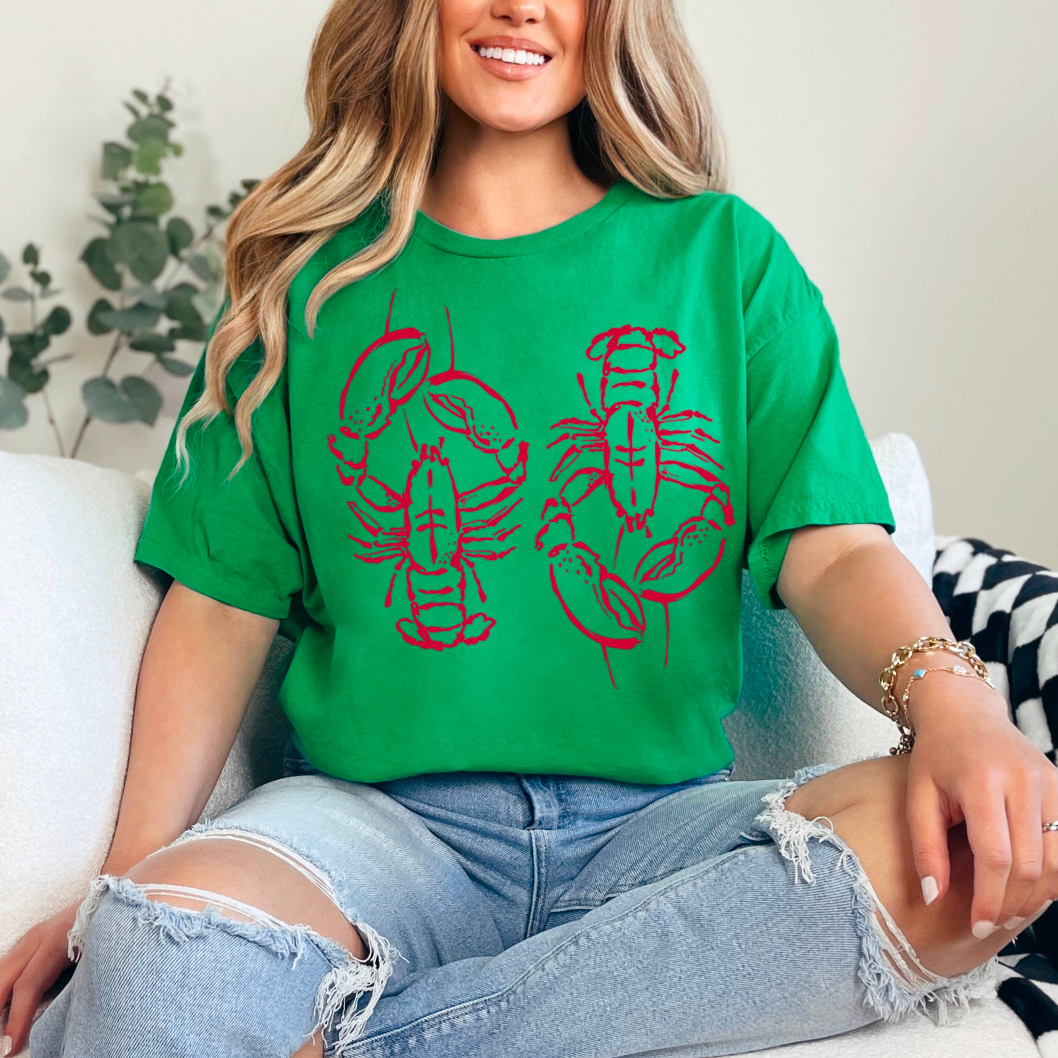 Shoppe SHC - Wholesale T-Shirt (Graphic) - Women's - Spring 2025 Coastal Aesthetic Lobster | Graphic Tee |Gildan 30