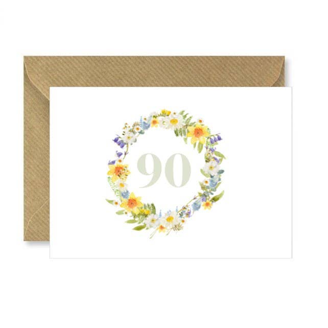 Cartão de aniversário de 90 anos por atacado de Anna Jayne Designs
