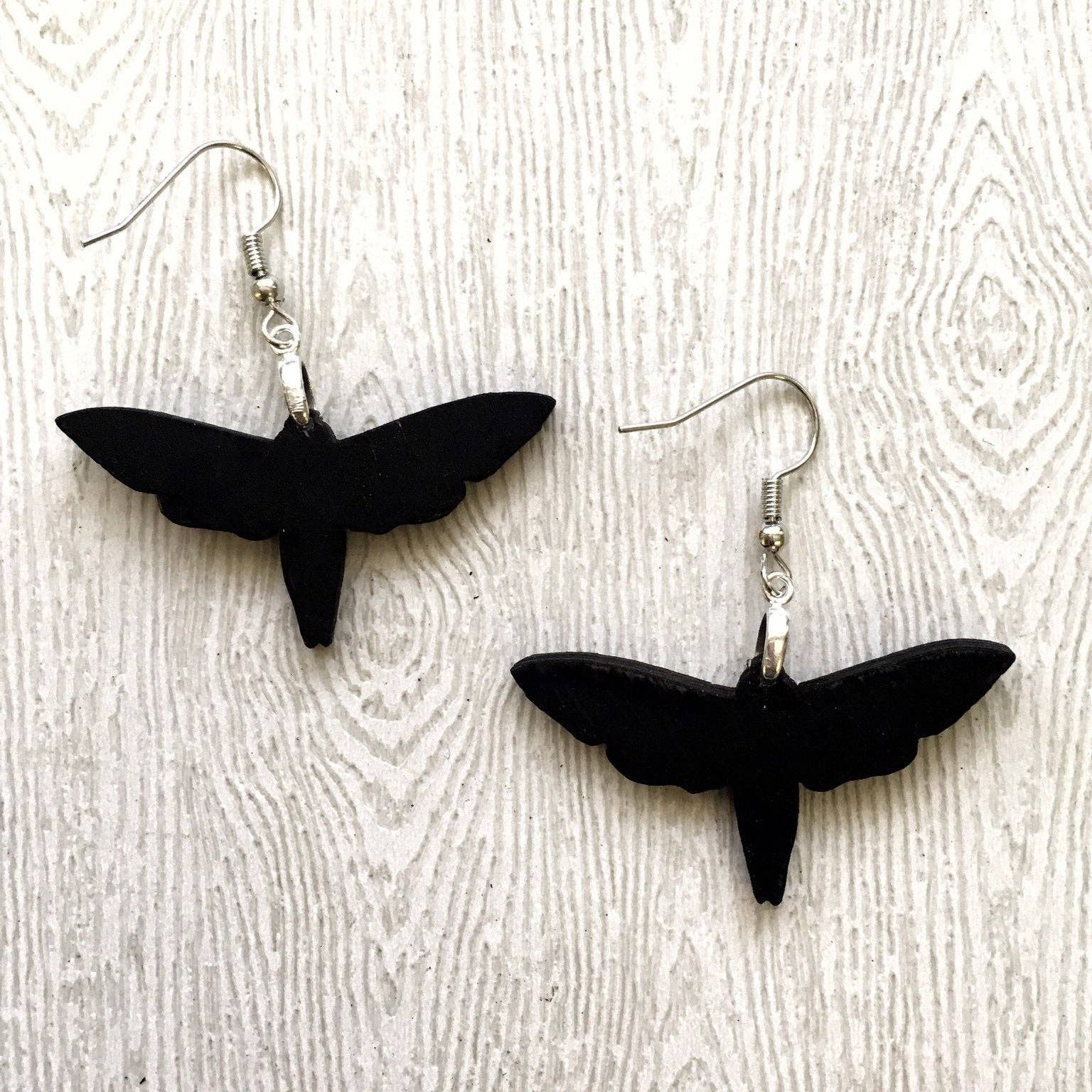 Toad Hill Farm - Wholesale Dangle Earrings - Deaths Head Moth Earrings - Halloween - Laser Cut Wood5