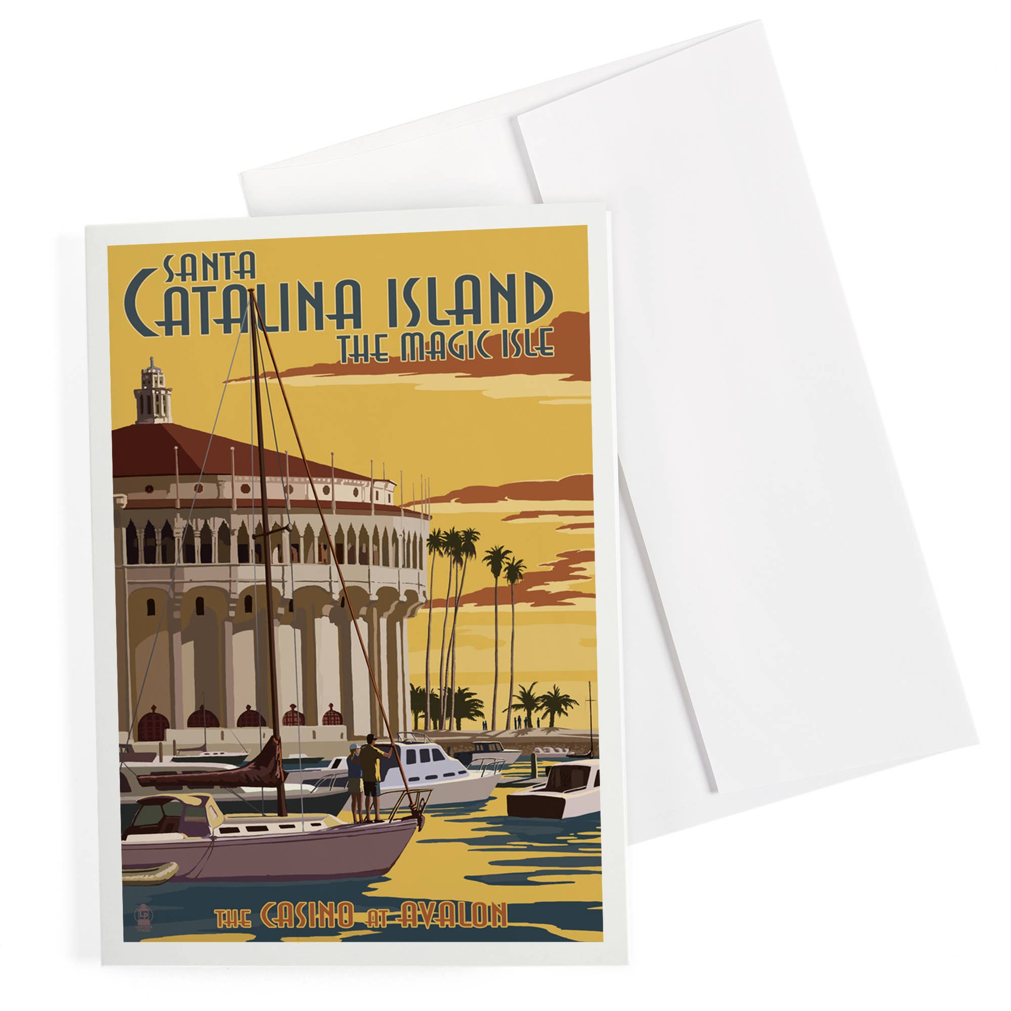 Lantern Press - Wholesale Everyday Greeting Card - GREETING CARD Catalina Island, California Casino Marina0