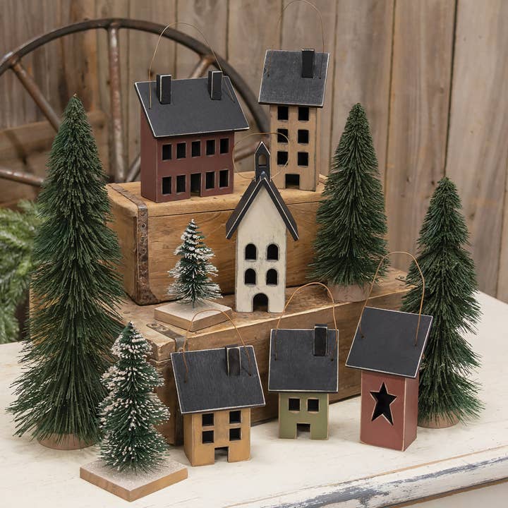 The Hearthside Collection - Wholesale Christmas Decoration - Primitive Large Snowy Tree - Decorative Tabletop Object