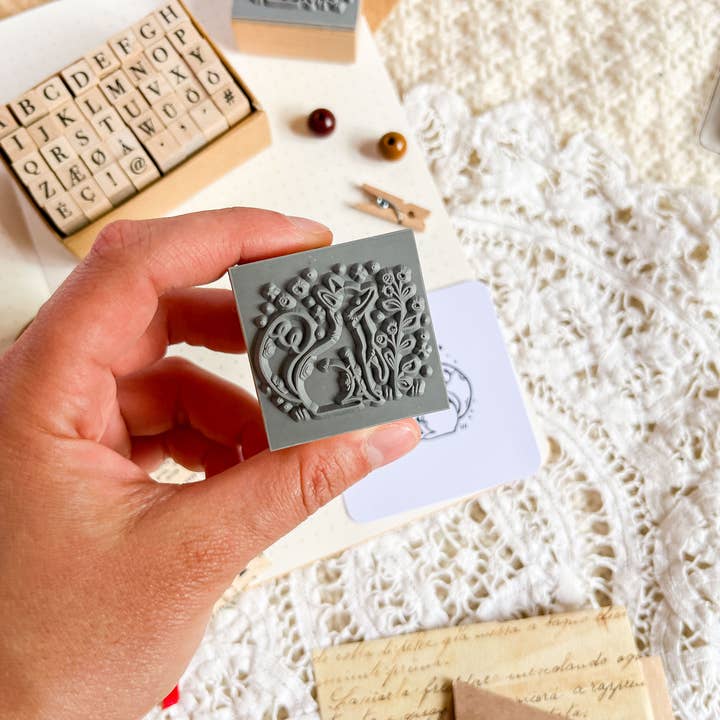 annalunakdraws - Wholesale Rubber/Decorative Stamp - Holzstempel - Fuchs & Blaubeere4