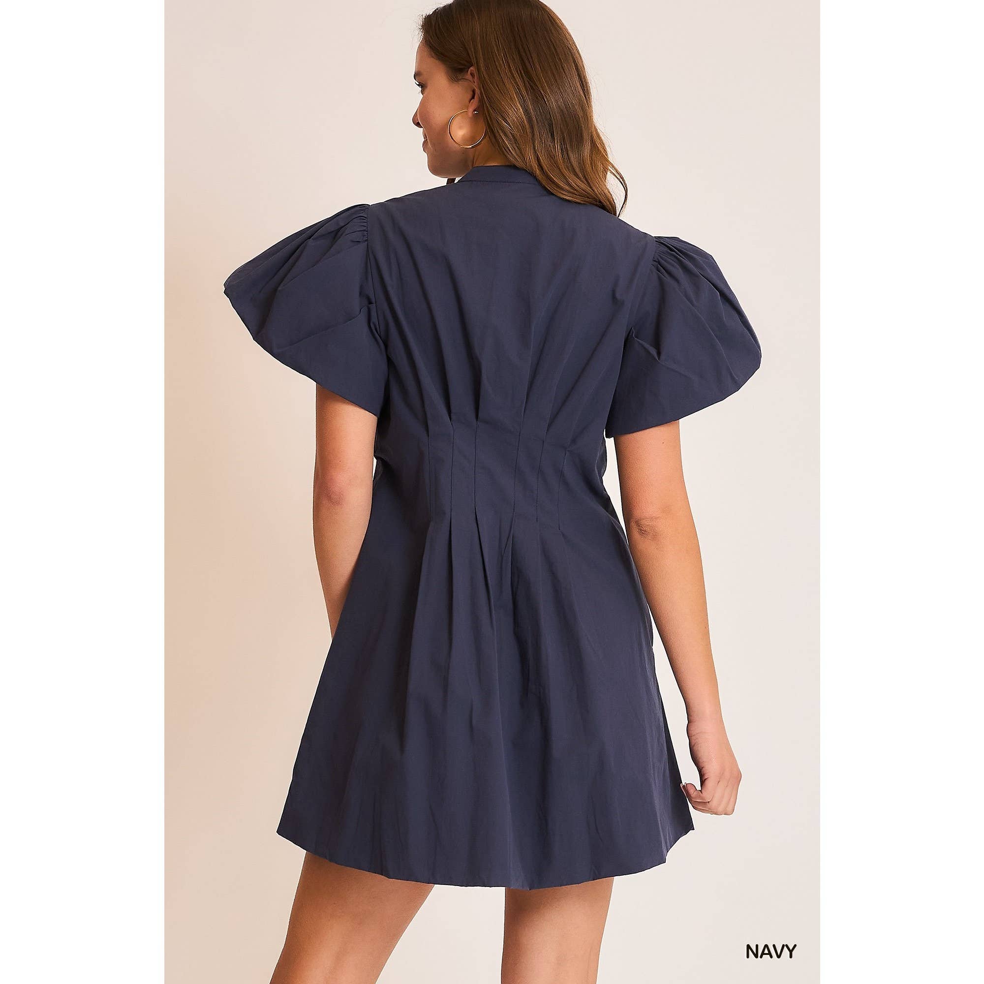 STYLE USA - Vente Robe – femme - Robe plissée à manches courtes12