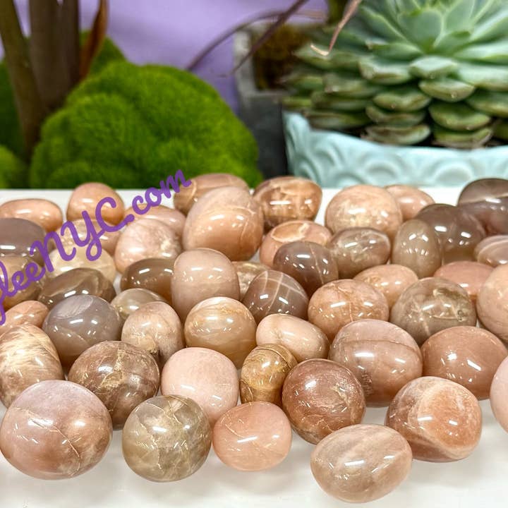 KayleeNYC - Wholesale Spiritual Stone/Crystal - 2 lbs Natural Moonstone Sunstone Tumble Healing Energy2