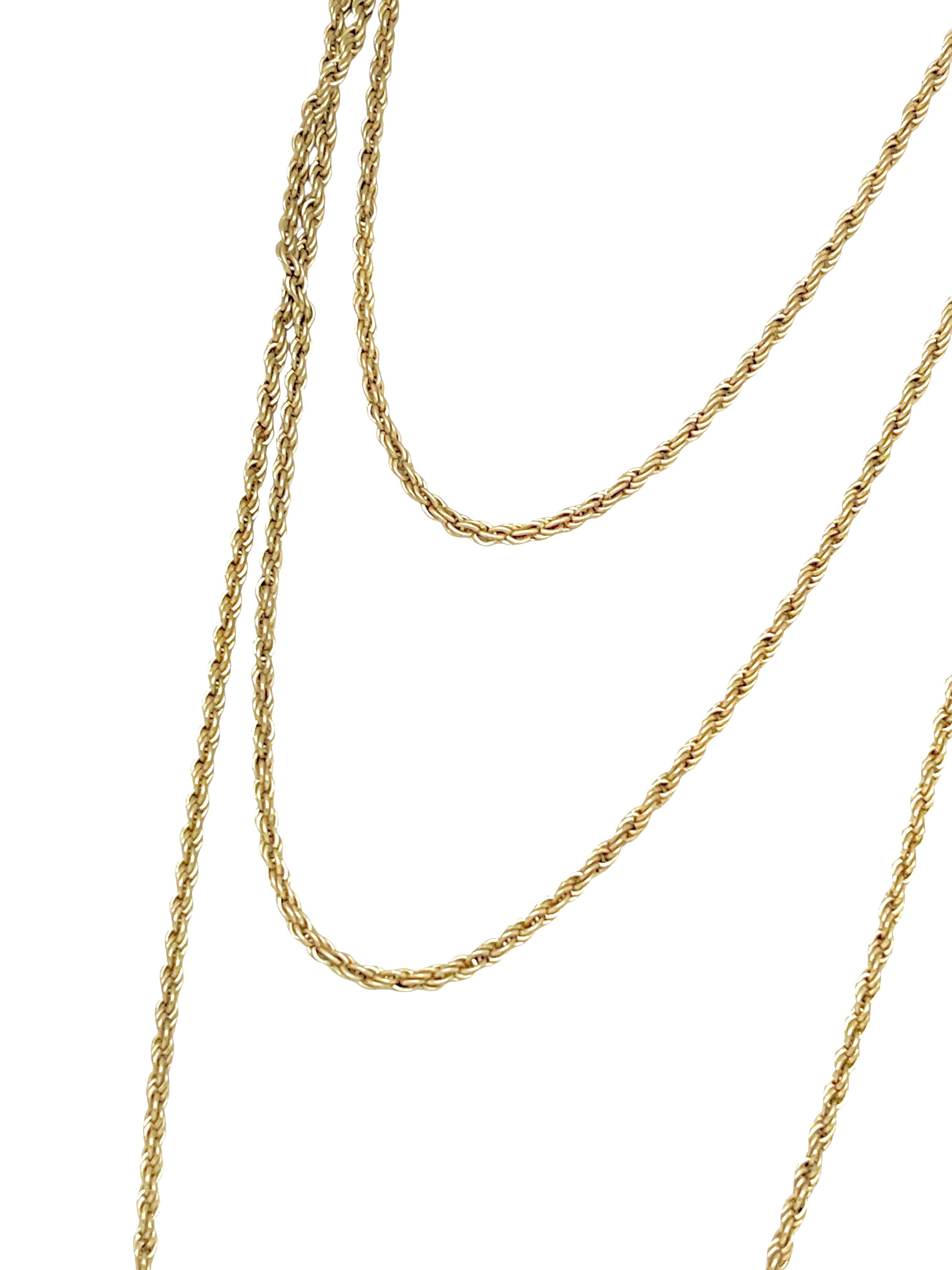 Gloria Mago - Wholesale Link & Chain Necklace - Long Trinity necklace in gold-plated brass2
