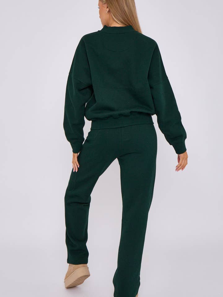 AX Labels - Wholesale Top & Pant Set (NOT Loungewear) - Women's - Oversized Bomber Style Fleece Zipper Co-ord88