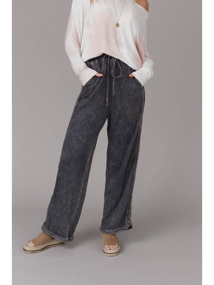 Three Bird Nest - Wholesale Pants - Women's - So Comfy Wide Leg Full Pant - New Charcoal3