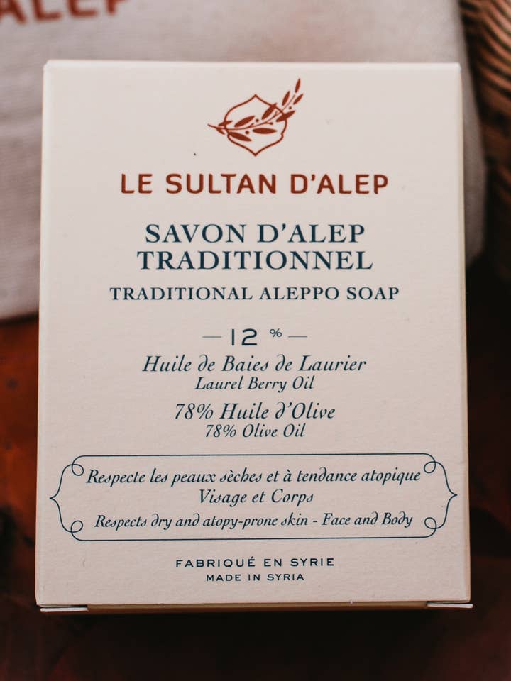 Traditionel Aleppo-sæbe 12 % 200 g for engroshandel hos LE SULTAN D'ALEP