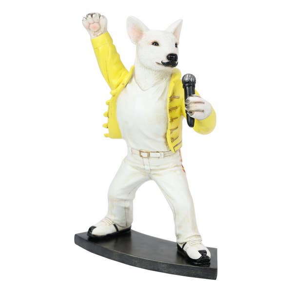 Cubby House by Malmar - Wholesale Decorative figurine - 27cm Freddie Rocker Dog With Microphone0