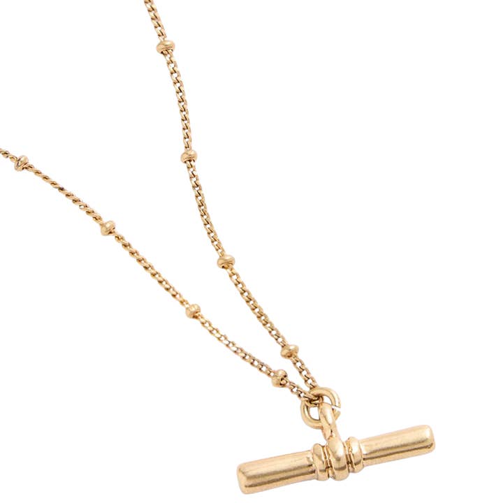 HoopLa - Wholesale Pendant/charm necklace - Toggle Necklace- Minimalist to Party- 18K Gold Waterproof