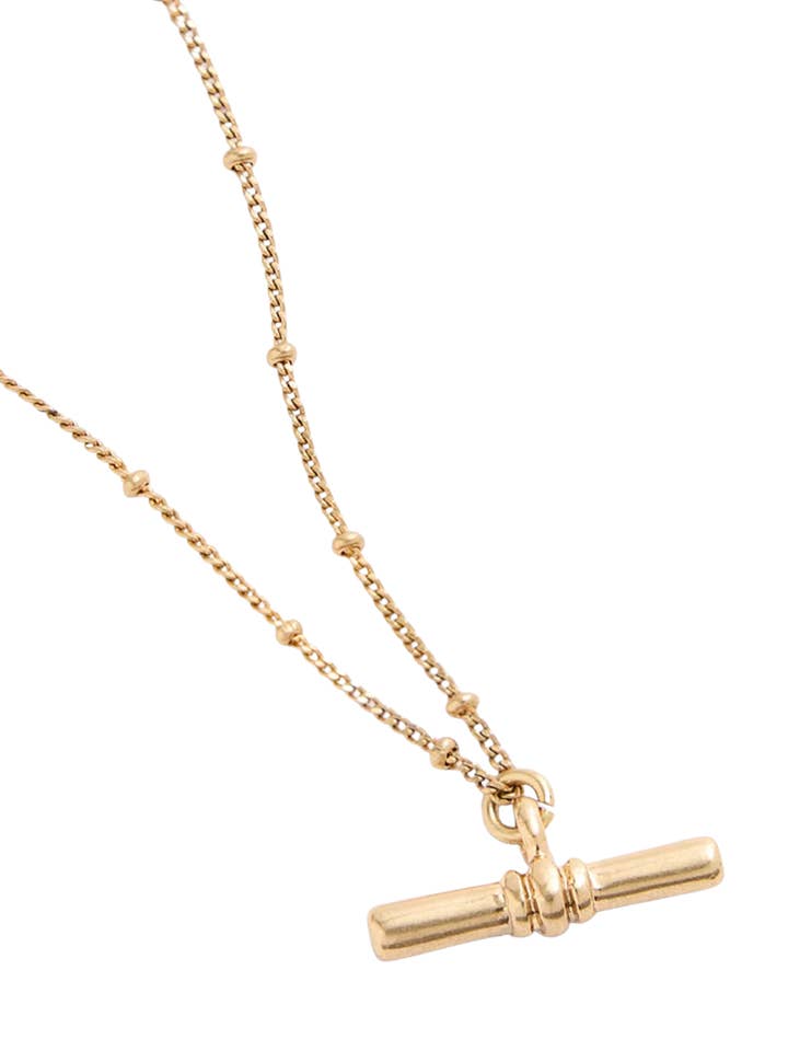 T-Bar-Halskette - Minimalistisch bis Party - 18K Gold Wasserdicht-PVD für den Großhandel von HoopLa