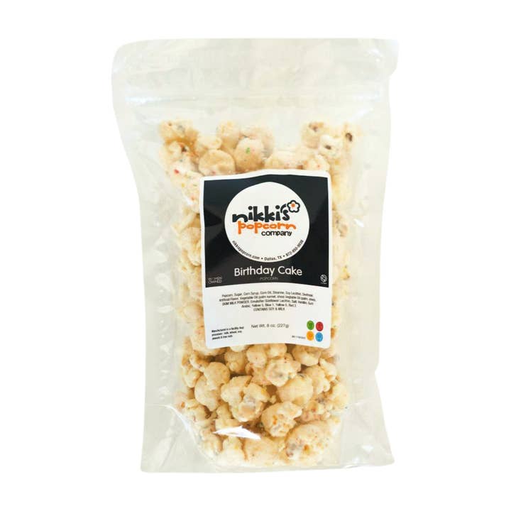 Nikki's Popcorn Company - Wholesale Popcorn - 4 Cup Peg Bag - Birthday Cake Popcorn