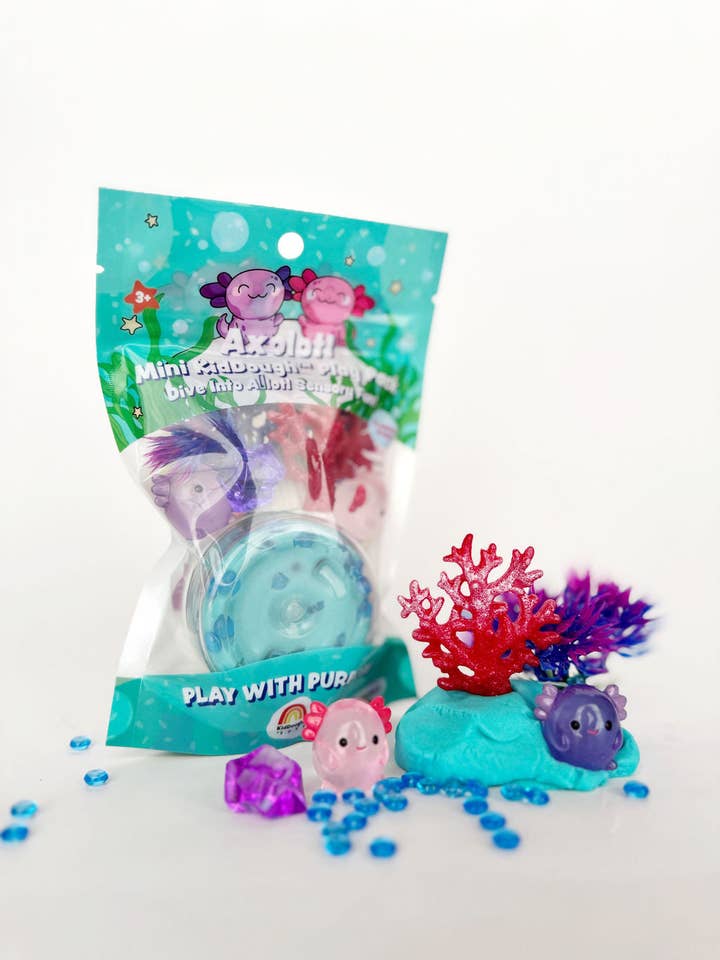 Axolotl Mini Play Pack for wholesale by Earth Grown KidDoughs (KidDoughs by EGKD)
