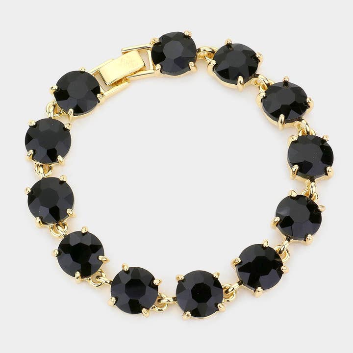 Sensibling Corp. - Wholesale Link & Chain Bracelet - American USA Round Stone Link Evening Bracelet20