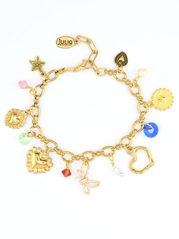 Pulseira Encanto de Encruzilhadas com Acentos Coloridos por atacado de Julio Designs