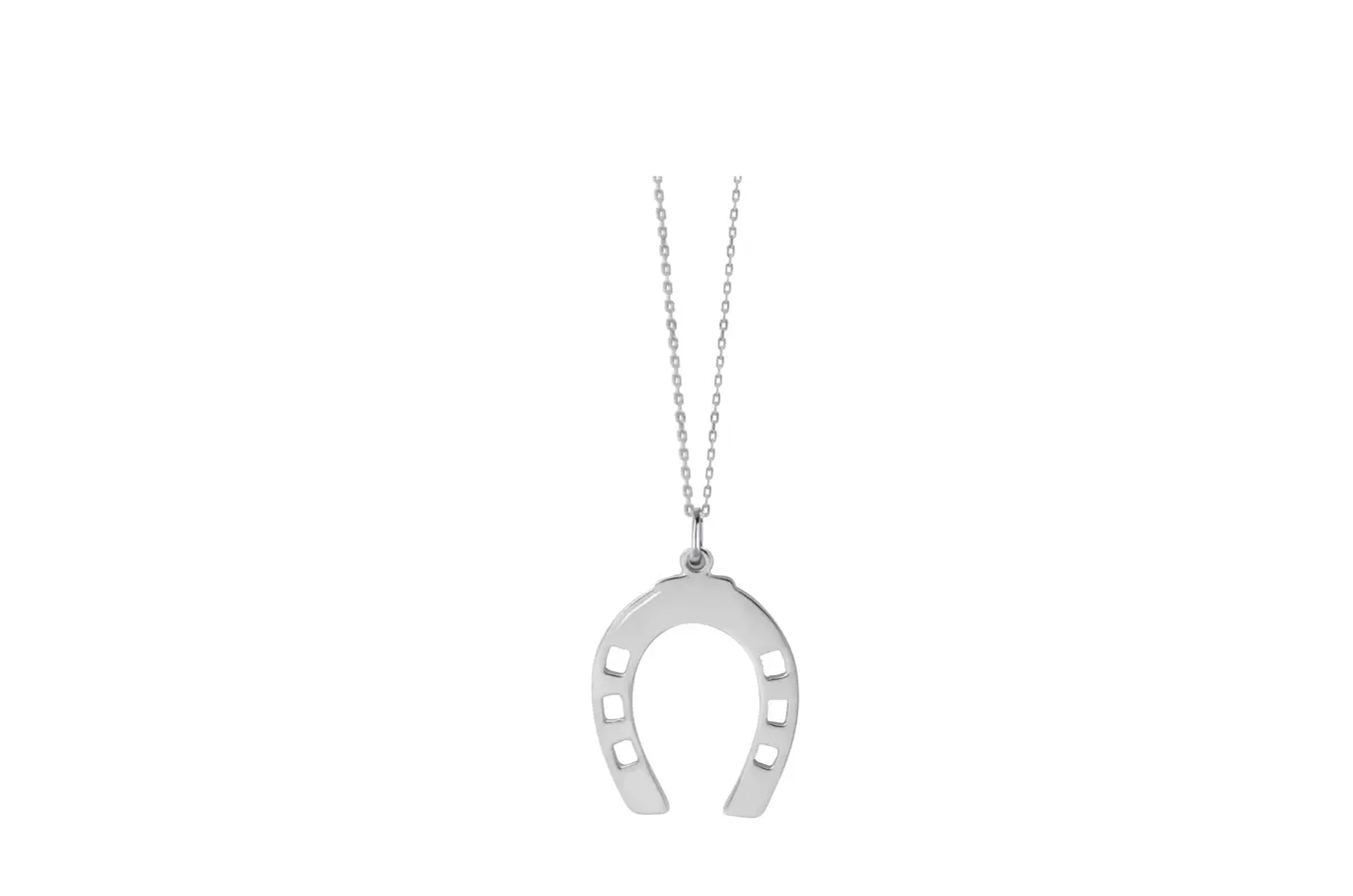 TALISMAN JEWELLERY (D&Fidanverdi, S.L.) - Wholesale Pendant/Charm Necklace - Rhodium-Plated Sterling Silver Horseshoe Pendant 9250