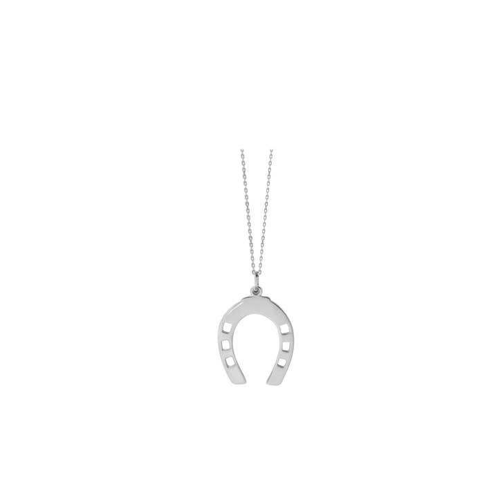 TALISMAN JEWELLERY (D&Fidanverdi, S.L.) - Wholesale Pendant/Charm Necklace - Rhodium-Plated Sterling Silver Horseshoe Pendant 925