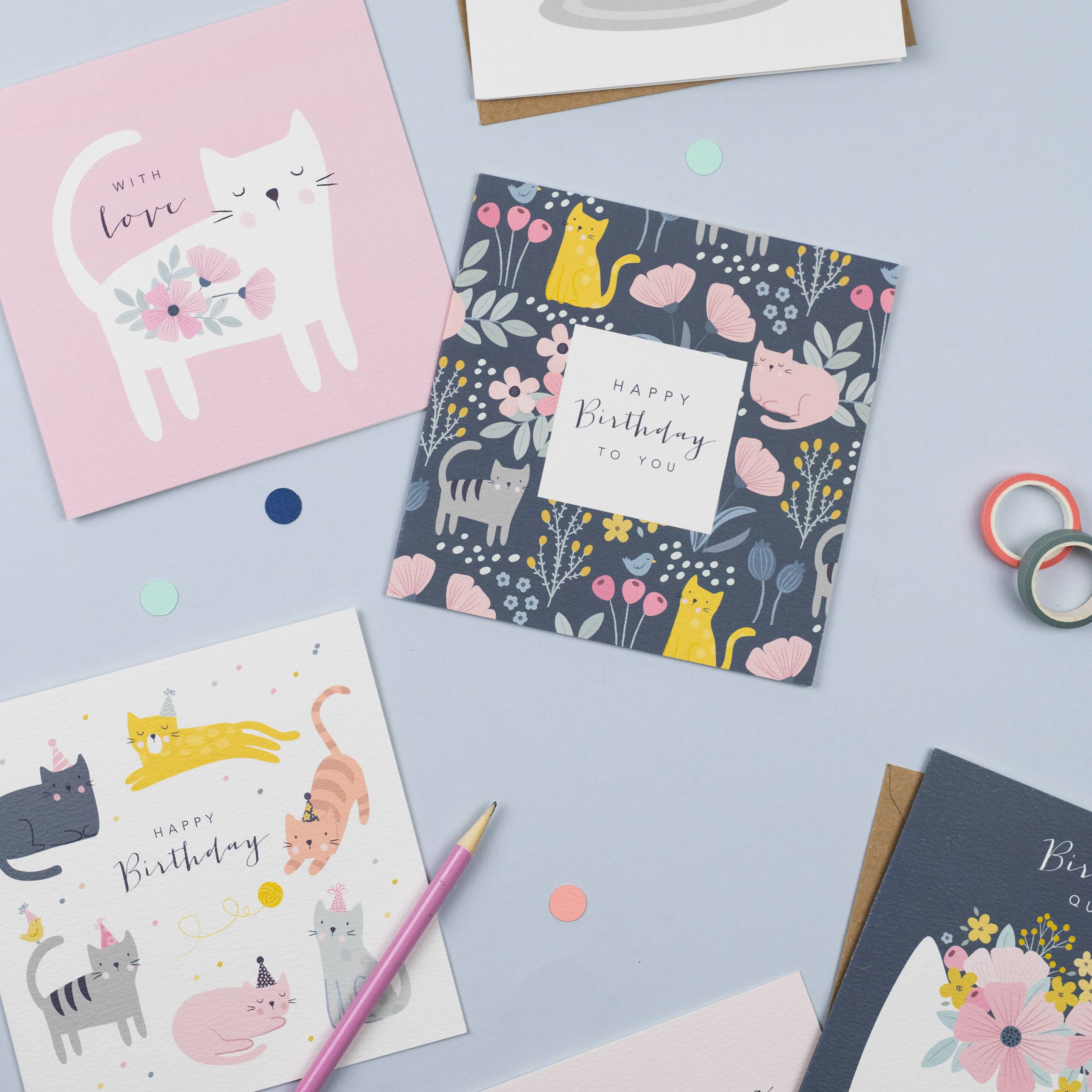 Klara Hawkins - Wholesale Congratulations Card - New Home Greetings Card | Cat Sleeping in Chair1