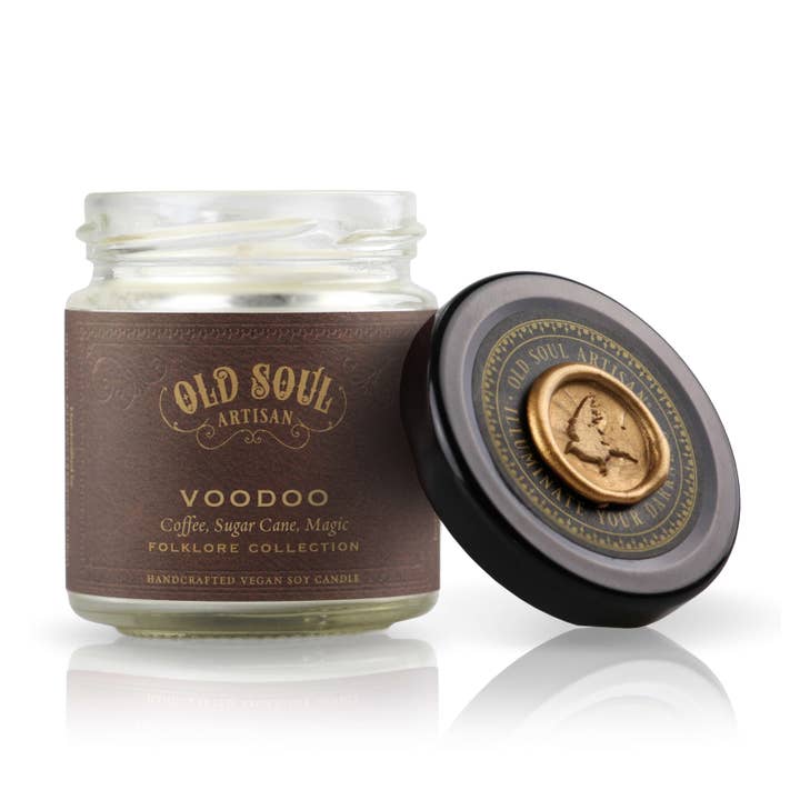 Old Soul Artisan - Wholesale Jar/Filled Candle - Voodoo - 4 Oz Soy Candle - Folklore Inspired Gift