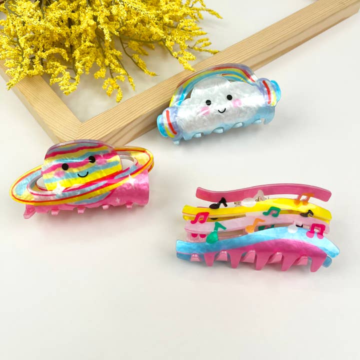 mildstyles - Wholesale Hair Clip - Women's - Musical Note Colored Hair Claw Clip