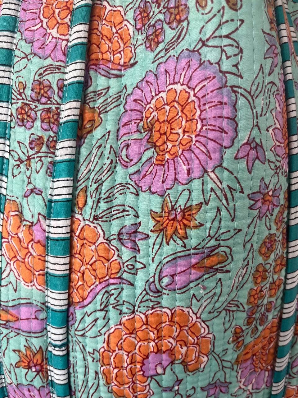 Bhawana Handicrafts - Wholesale Tote Bag - Women's - Pure Cotton Hand Block Print Kantha Tote Shopping Bag2