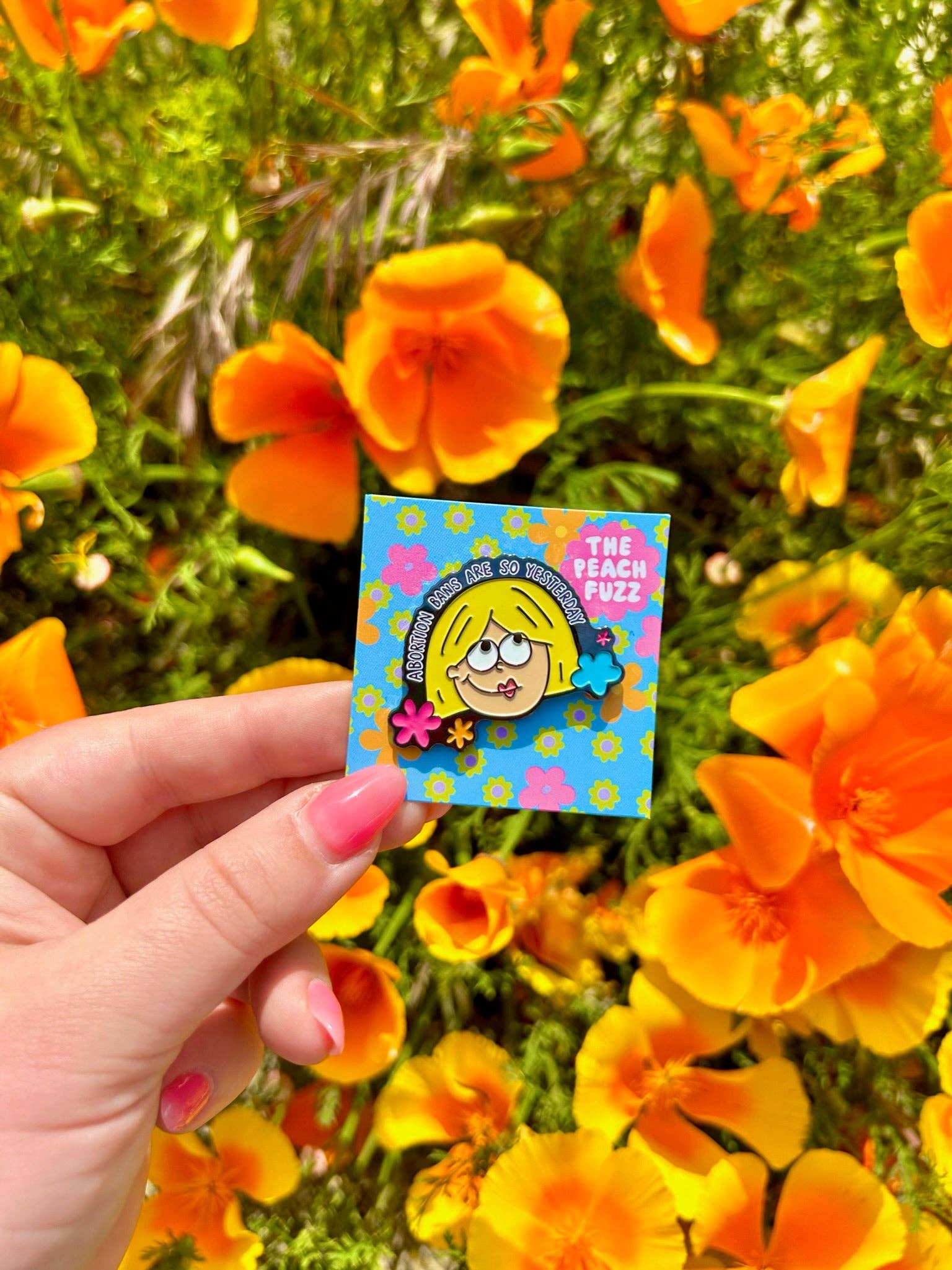 The Peach Fuzz - Wholesale Lapel Pin/Button - Abortion Bans Are So Yesterday Enamel Pin