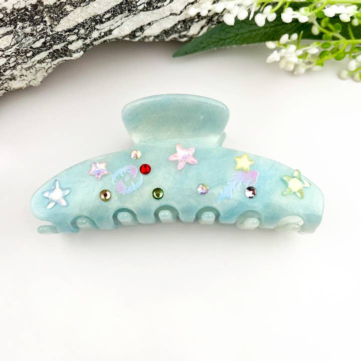 ✨ Elegant rhinestone klips acetat geometrisk hårklo for engroshandel hos mildstyles