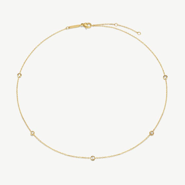 Colar de corrente de várias pedras por atacado de D. Louise