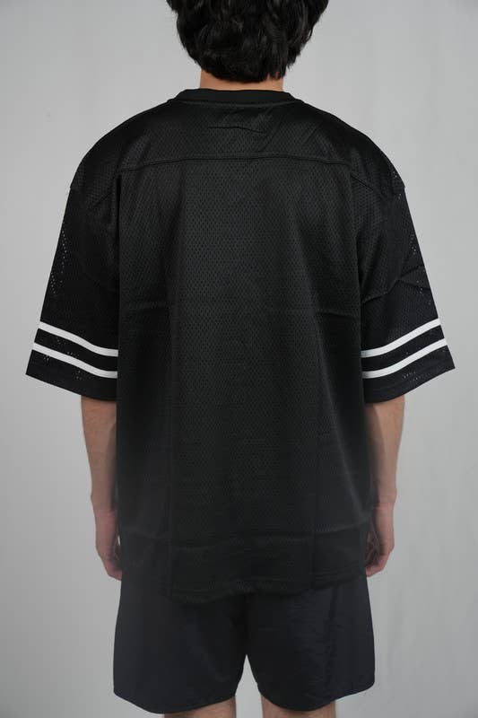 Lime Tree Clothing Inc. - Wholesale T-shirt – men's - Men’s Heavyweight Mesh Football Jersey w/ Stripe XS-2XL1