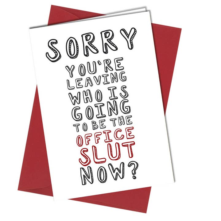 Close to the Bone Greeting Cards and Gifts - Wholesale Everyday Greeting Card - #974 Office Slut