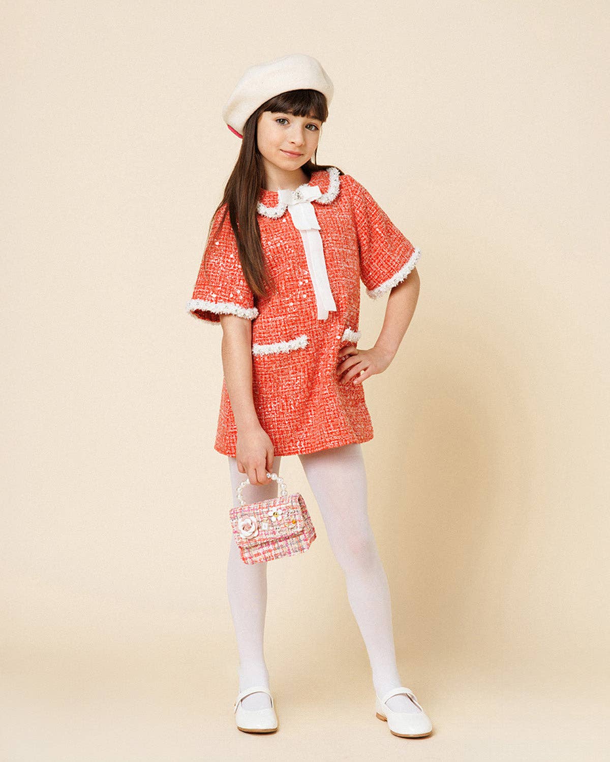 Red Chloe Tweed Garment Dress for wholesale on Faire5