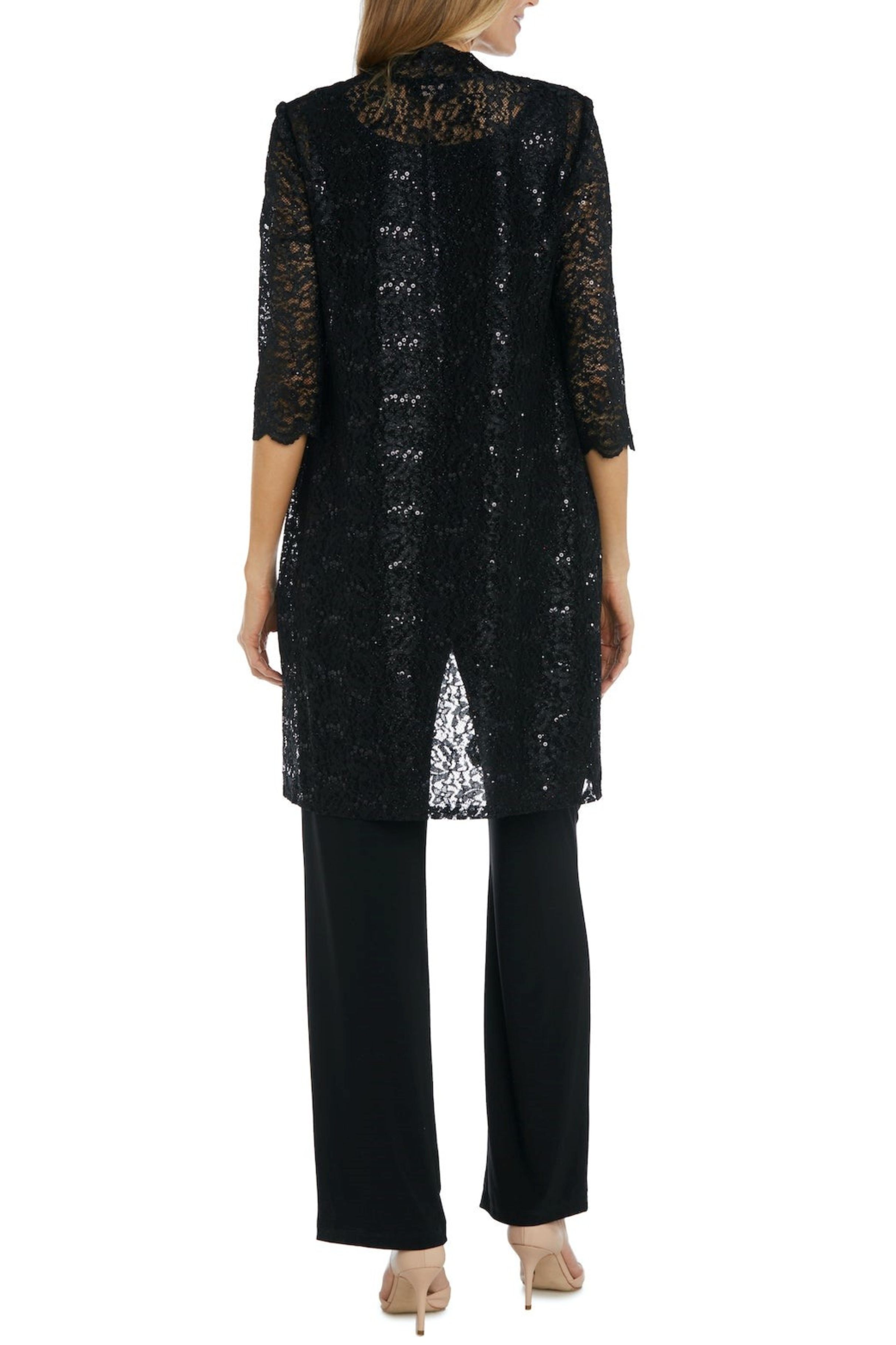 New Yorker's Apparel - Wholesale Top & Pant Set (NOT Loungewear) - Women's - RM Richards Lace 3/4 Sleeve 3-Piece Pants Set3