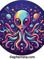 MAGNET: Psychedelic Alien for wholesale by Ephemera