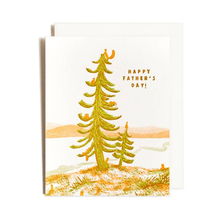 Homework Letterpress Studio - Wholesale Father's Day Card - Father's Day Tree | Hiking | Letterpress Card