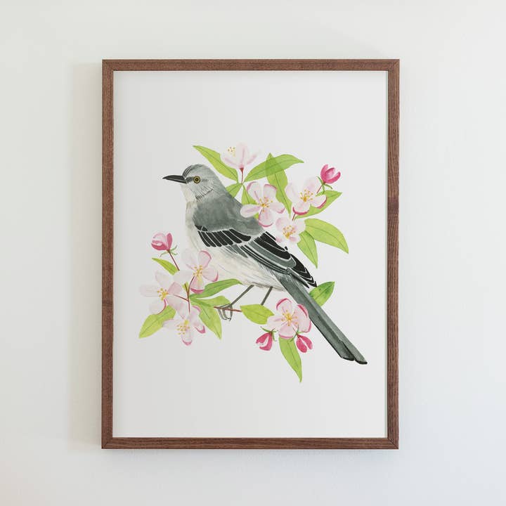 Arkansas Northern Mockingbird Print for wholesale by 50 States of Beauty