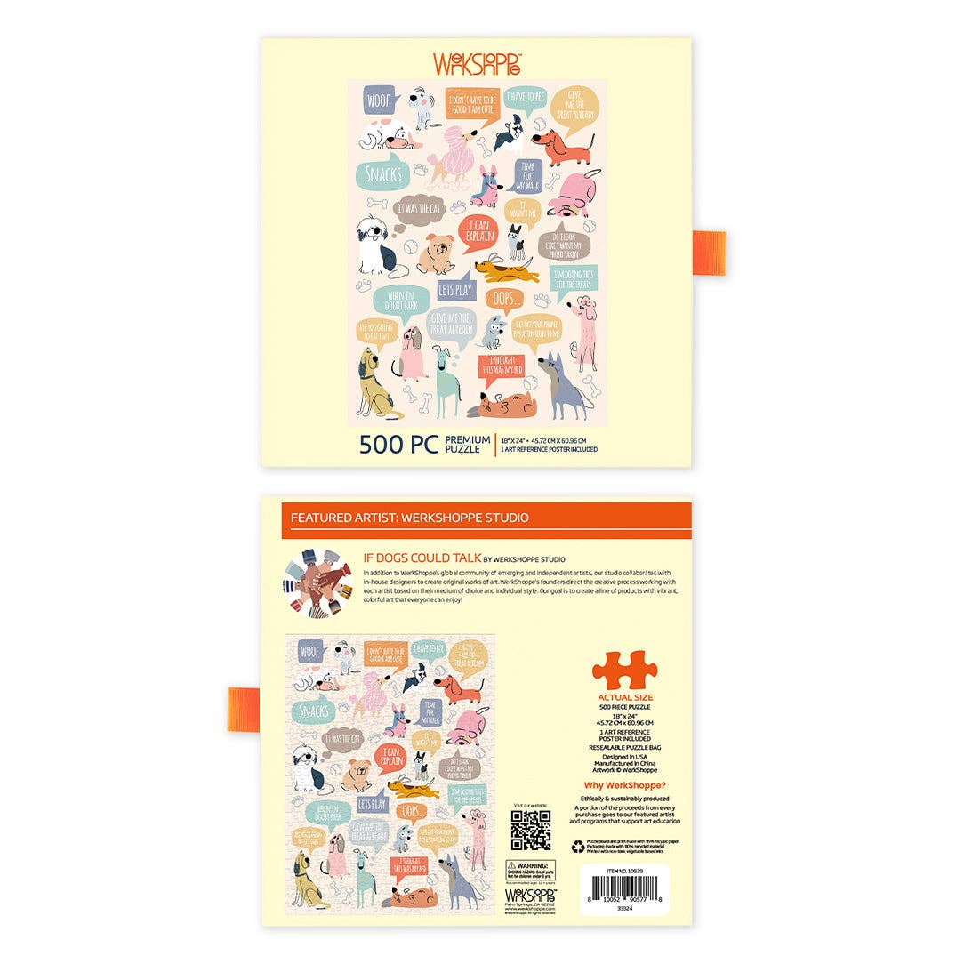 WerkShoppe - Wholesale Puzzle - Adult - If Dogs Could Talk 500 Piece Puzzle2