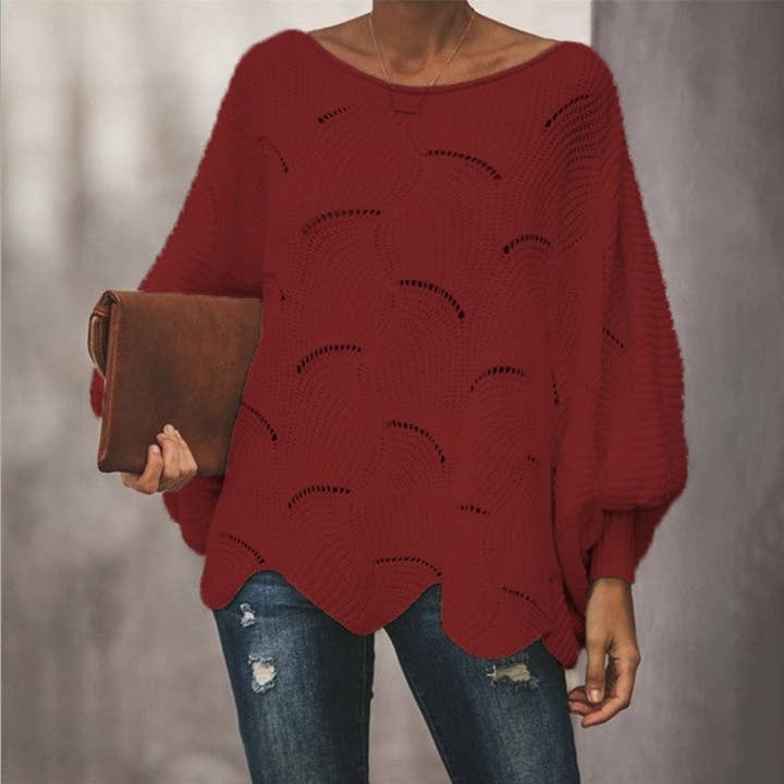 safistyle - Wholesale Knit Sweater - Women's - Loose Knit Batwing Sweater10