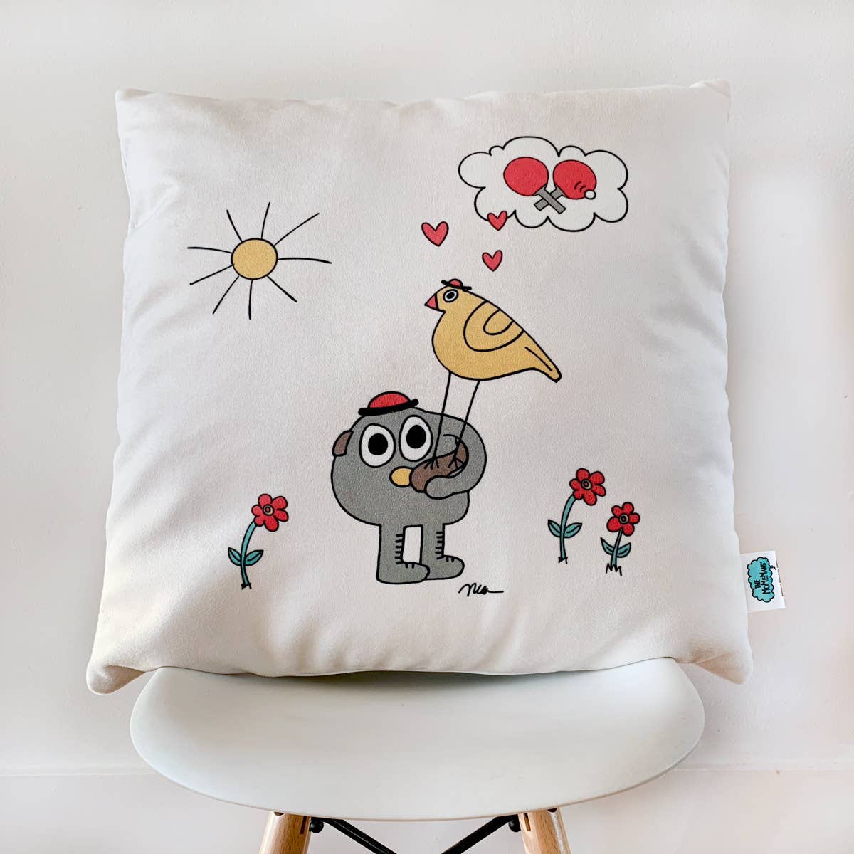 Pete + Pete Velveteen Pillow for wholesale by The MoMeMans