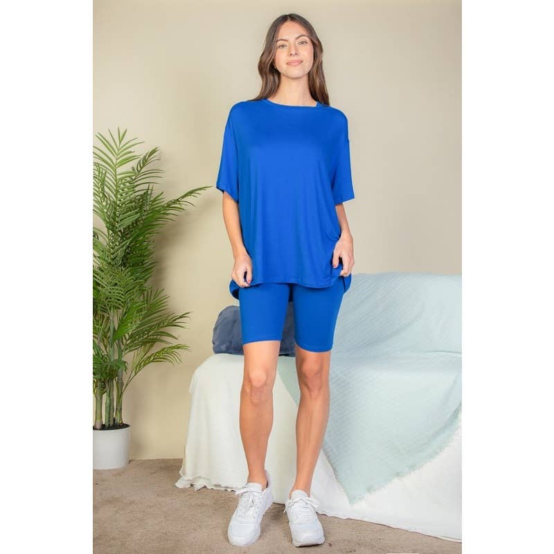 Paperdoll - Venta al por mayor Conjuntos de top y pantalón corto (NO para estar en casa) - Mujer - Conjunto de camiseta holgada de ajuste suelto y pantalones cortos de ciclismo3