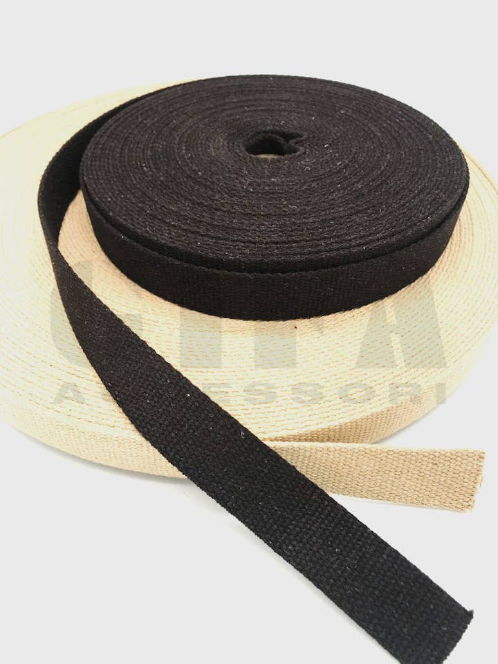 Cotton ribbons 2 cm per meter for wholesale by Gifa Accessori
