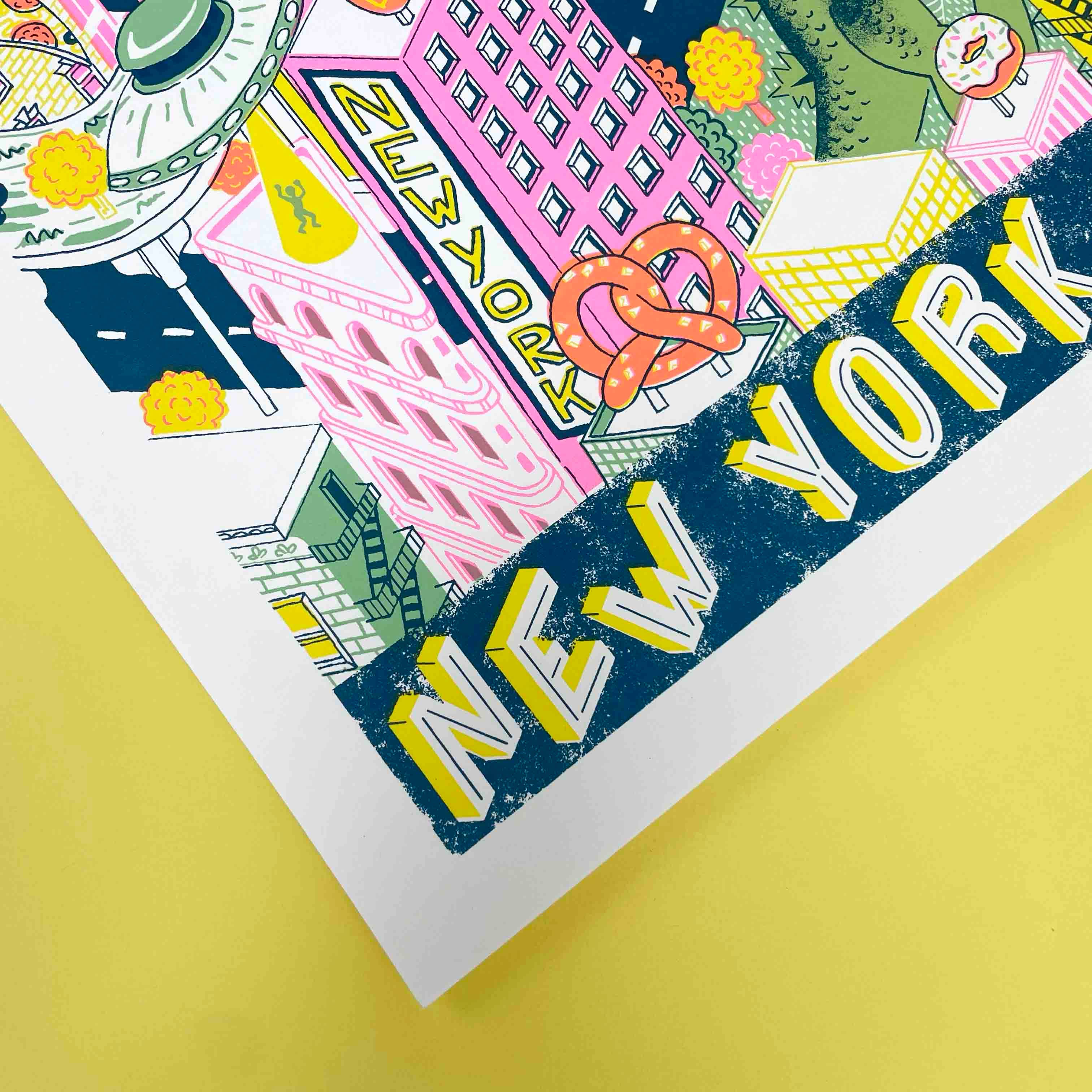 Jacqueline Colley - Wholesale Art Print - A2 New York City Silk screen print 2nd Edition3
