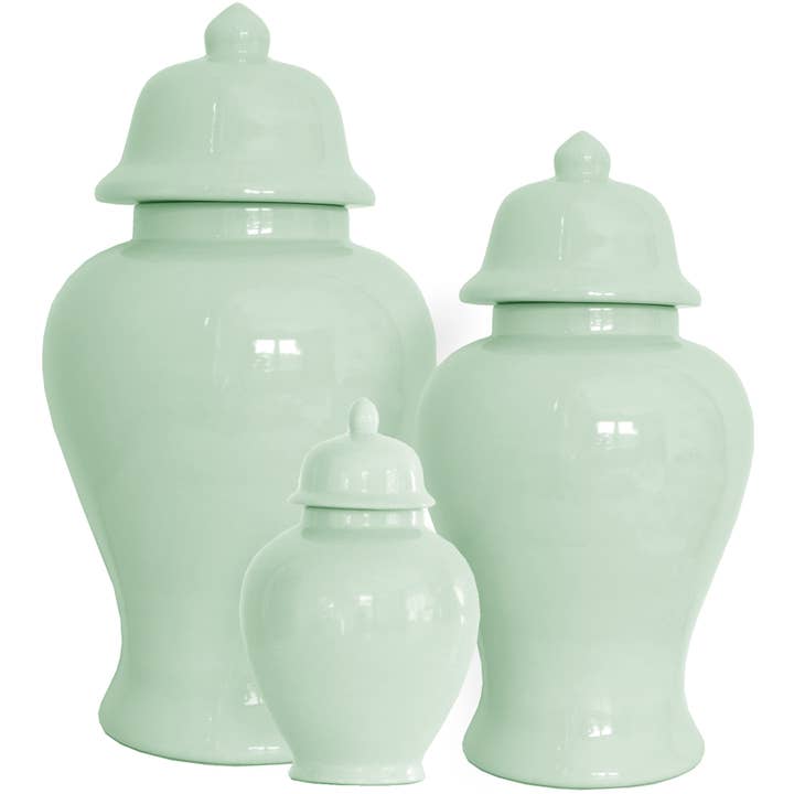 Lo Home by Lauren Haskell Designs – Großhandel Dekogläser – Sea Glass grüne Ingwer-Gläser