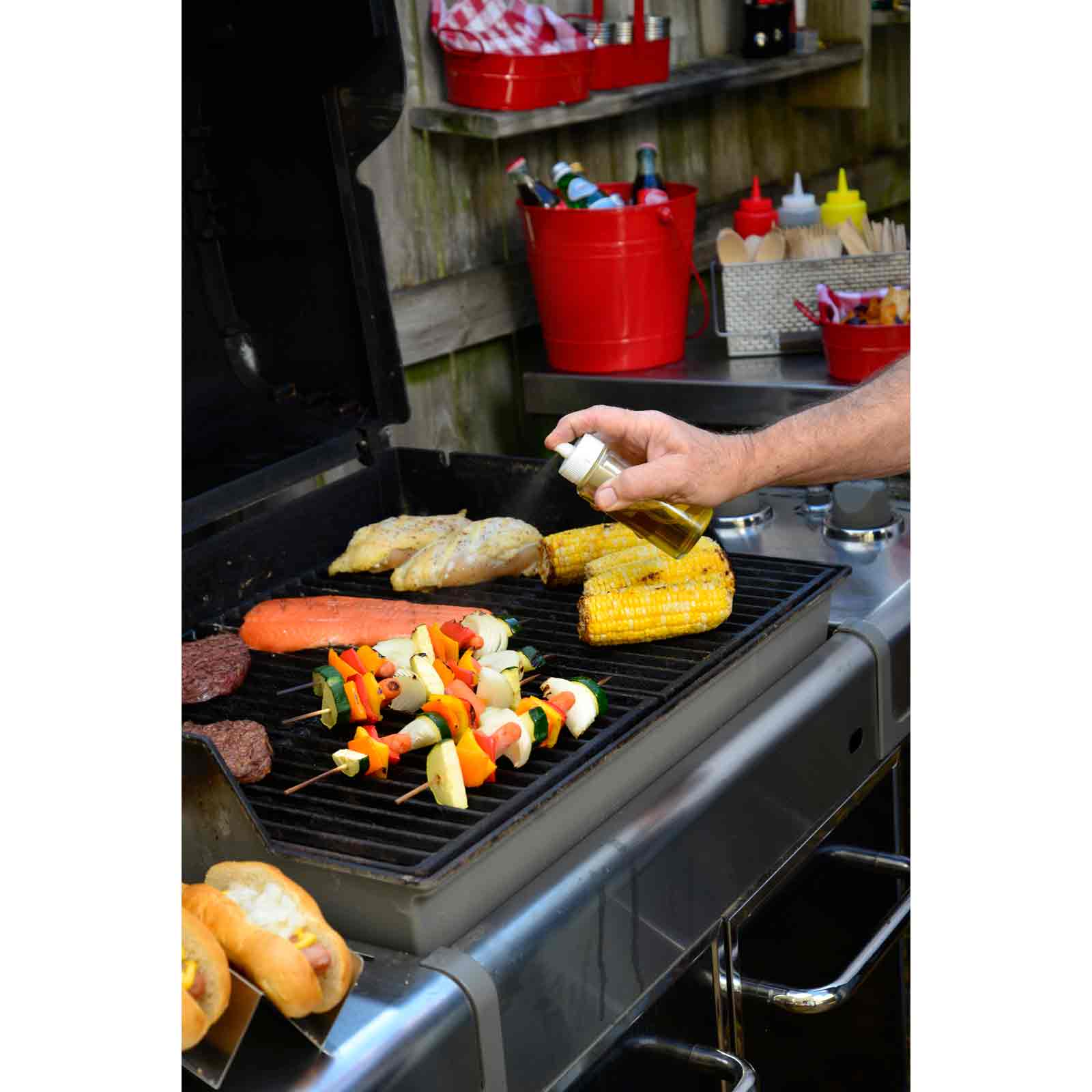 TableCraft Products Company - Wholesale Oil/Vinegar Dispenser - 2.25 oz Oil Mister Glass, Chrome Plated Plastic Top3