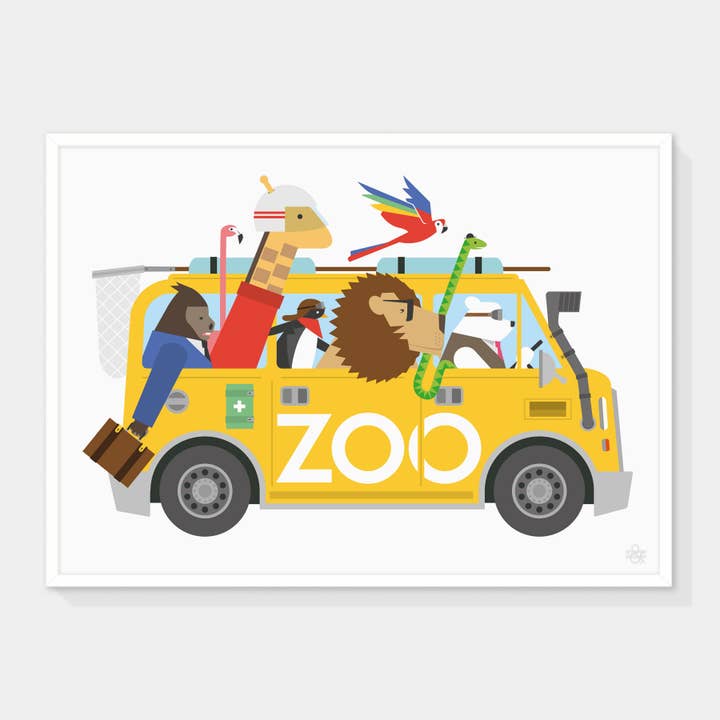 Lámina artística Zoo Van Escape para venta al por mayor de Showler and Showler