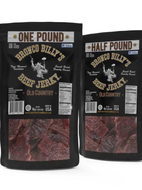 Bronco Billy's Beef Jerky Old Country 8oz for wholesale by Bronco Billy’s Beef Jerky