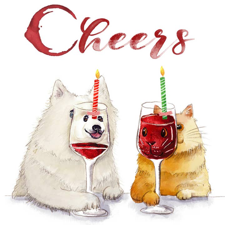 Liyana Studio - Wholesale Birthday Card - Cheers Wine-Derful Year - Funny Birthday Card