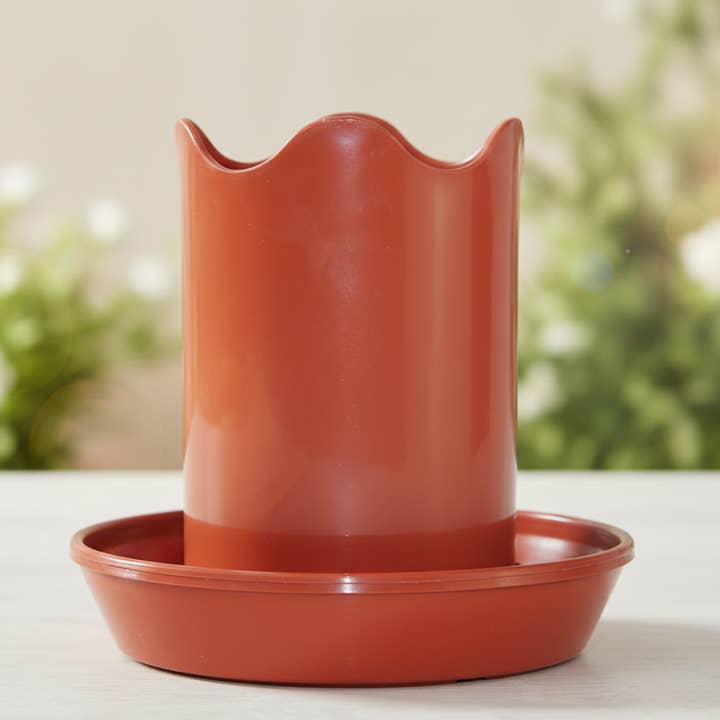Wavy 2 inch APW Flower Pot with Round Saucer for wholesale by Austin Planter
