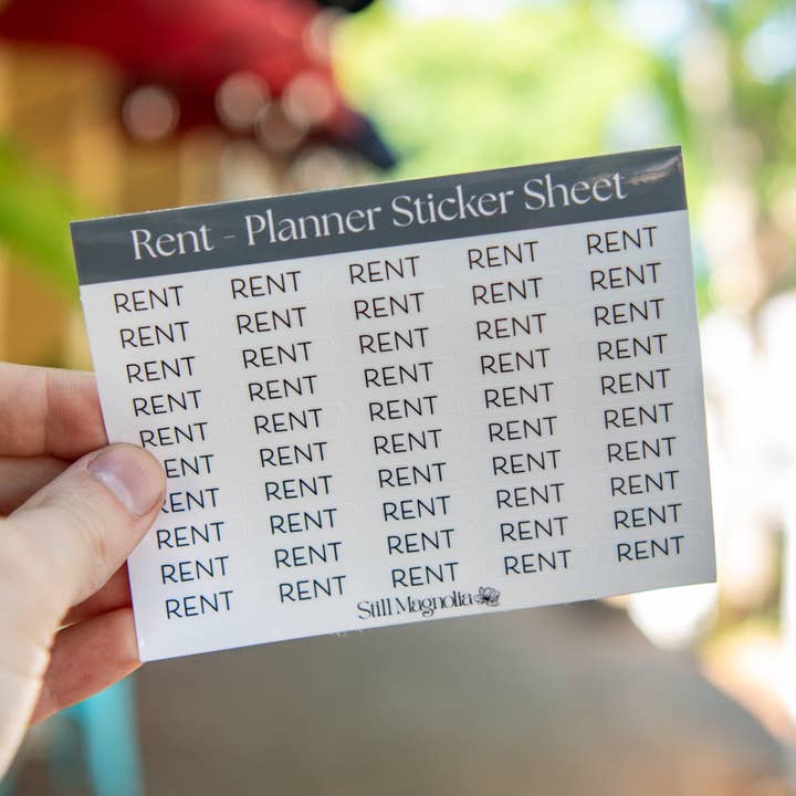 Still Magnolia - Wholesale Sticker - Rent - Planner Sticker Sheet0