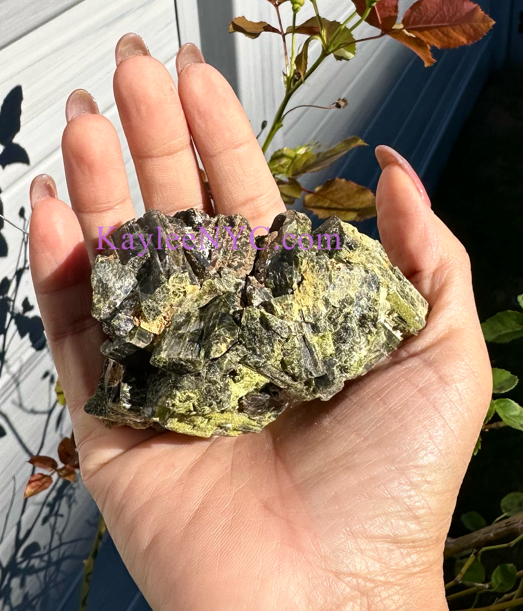 KayleeNYC - Wholesale Spiritual Stone/Crystal - 2 lb Natural Raw Epidote Crystals Healing Energy 5